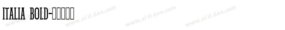 Italia Bold字体转换